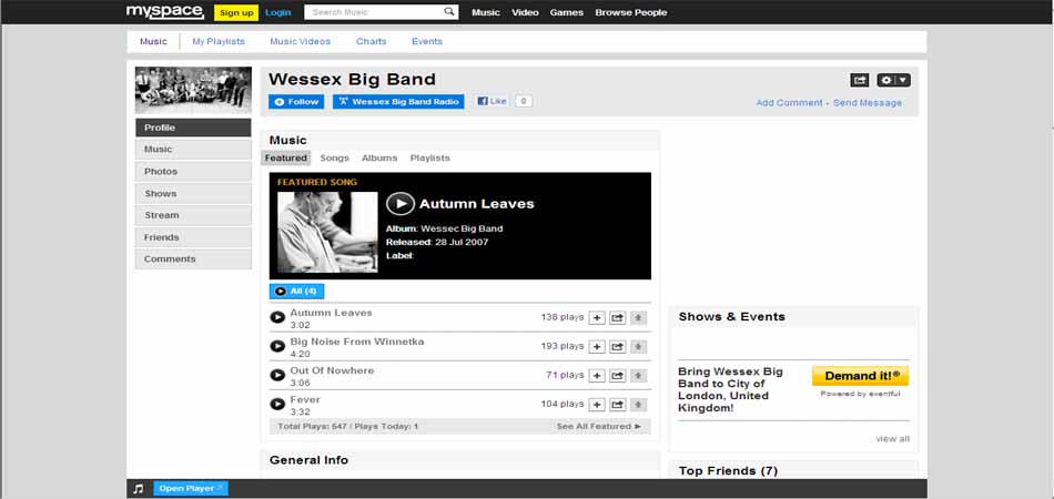 Follow Wessex Big Band on Myspace........